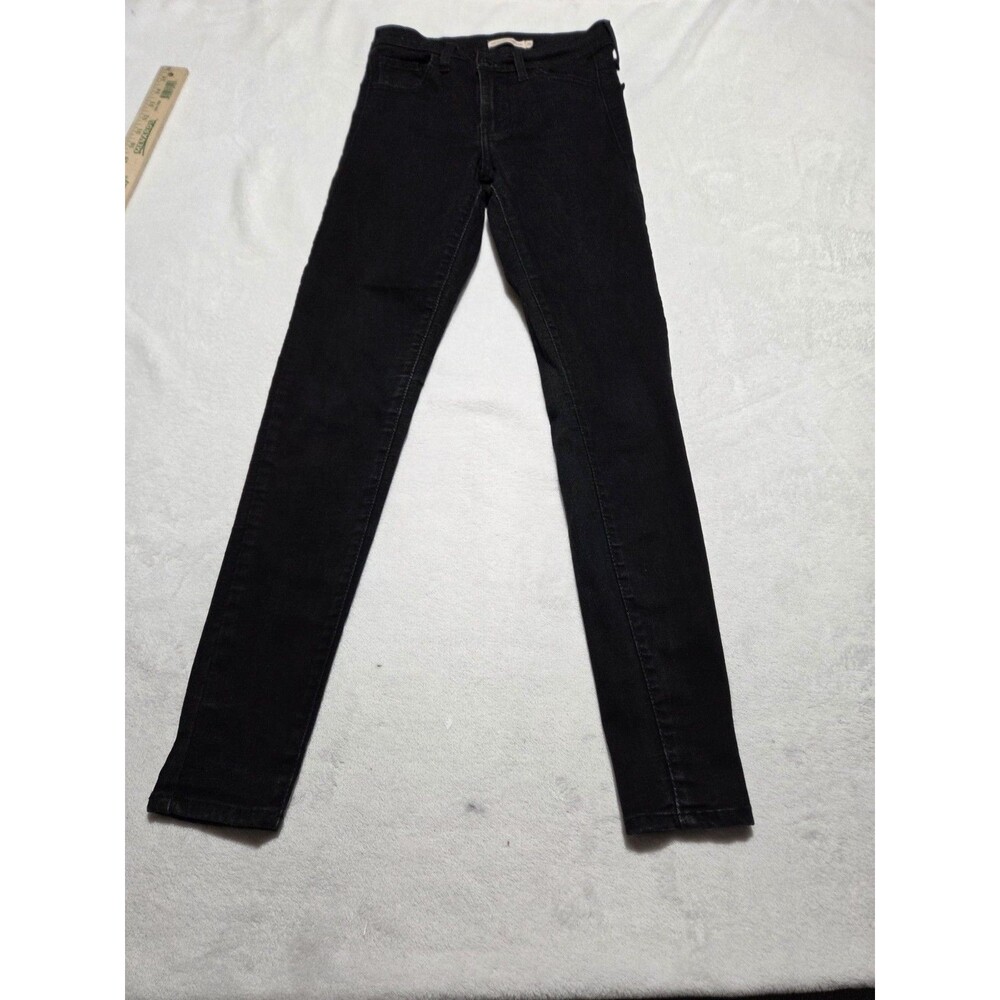 Levi's 720 Jeans Women's Tag Size 26x30 Black High-Rise Super Skinny Denim